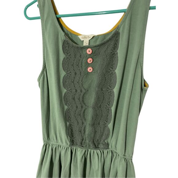 Matilda Jane Girls Large Green Peaceful Plains Boho Embroidered Lace Trim Dress - Picture 2 of 5